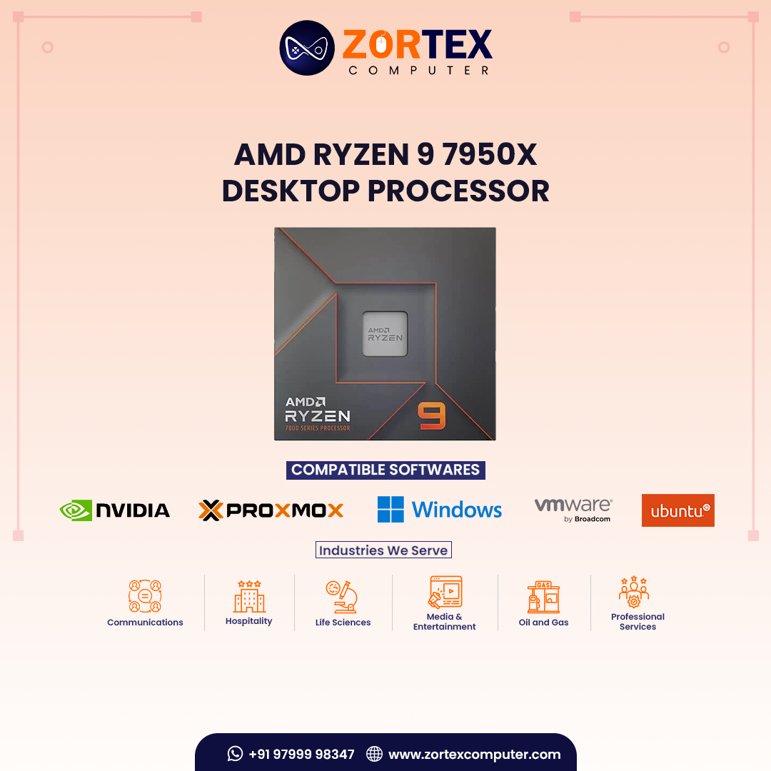 AMD Ryzen 9 7950X Desktop Processor